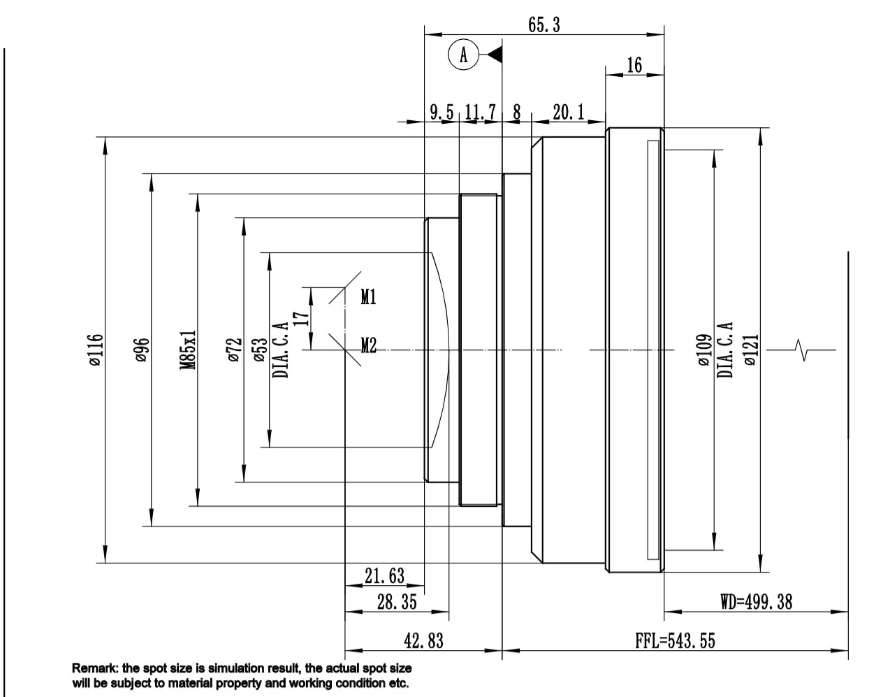 F Theta Lens Drawing F Theta Lens Drawing