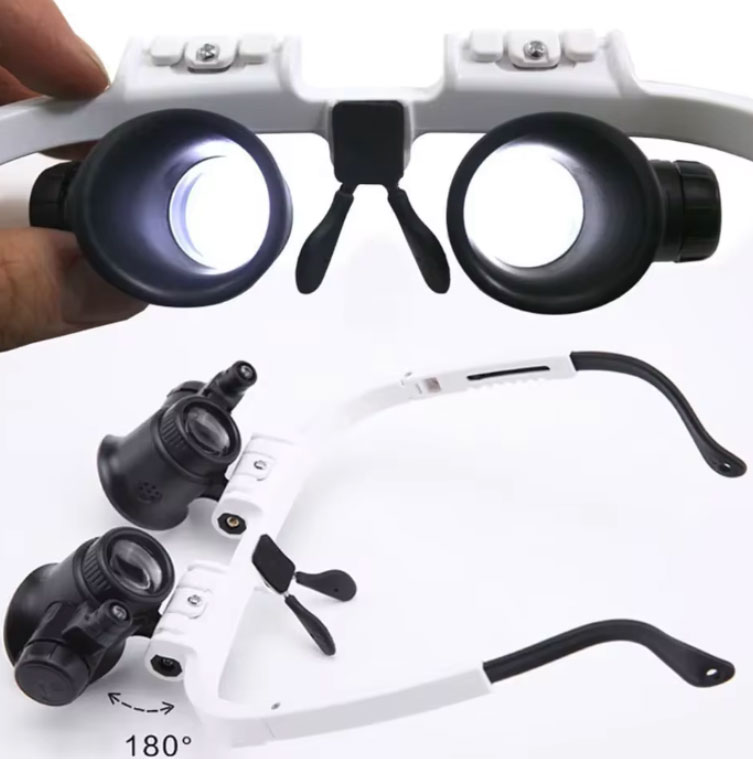 Headband Magnifier 4.5 Inch Wide Lens